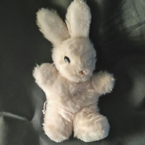 Peluche Lapin Sucre D'orge Rose Vintage 27 Cm