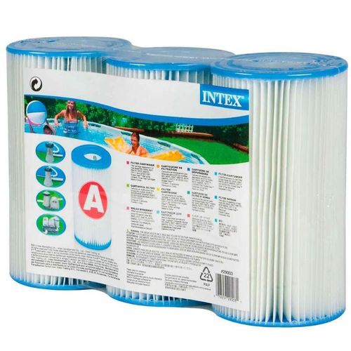 Cartouche de filtration Intex, Dacron Type A 200x110mm Lot de 3 cartouches
