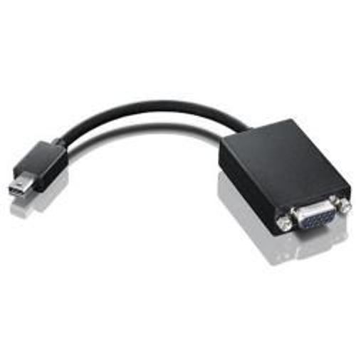 Lenovo - Câble VGA - Mini DisplayPort (M) pour HD-15 (VGA) (F) - 20 cm - pour Lenovo ThinkPad Helix, ThinkPad L570, P51, T430, T430i, T431s, T470p, T530, T530i, W550s, X1, X1 Yoga, X240, X250, X260