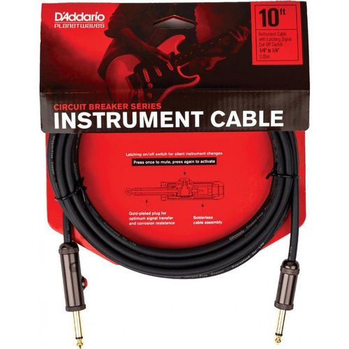Planet Waves AGL10 - Câble jack/jack mono 3 m avec interrupteur