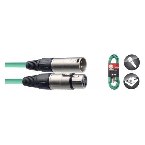 Stagg SMC6 CGR - Câble Microphone XLR - 6 mètres vert