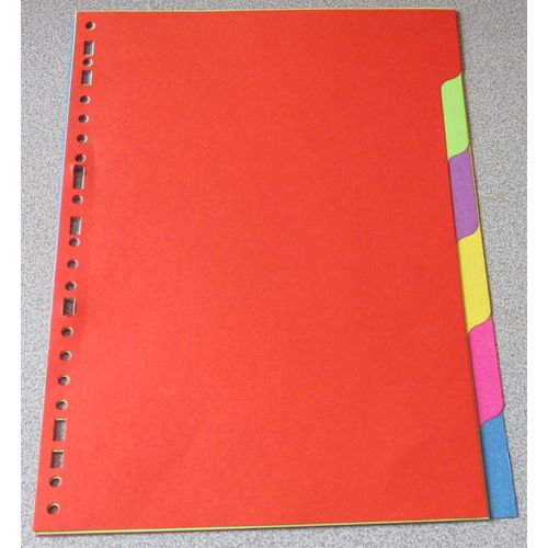 Six Intercalaires - Carte Vercors - A4 - Réf. J3500 - Coutal - Couleurs Assorties - En Carton - Sans Emballage Mais Non Utilisés