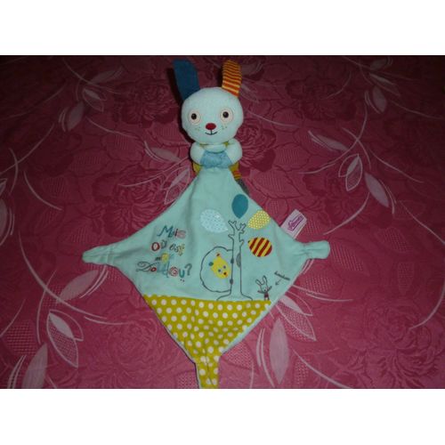 Doudou Lapin Bleu Avec Mouchoir Mais Où Est Mon Doudou ? Pommette