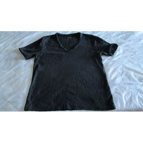 Tee Shirt Col V Noir Taille S