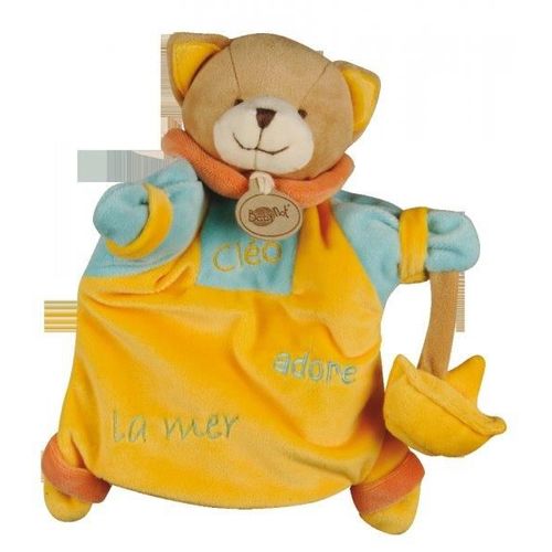Doudou Babynat Baby'nat Chat Cleo Adore La Mer Poisson Jaune Marionnette Bn698