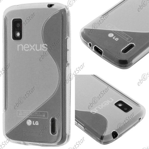 Ebeststar ® Etui Housse Coque S-Line Silicone Protection En Gel Pour Lg Nexus 4 E960, Couleur Transparent [Dimensions Precises De Votre Appareil : 133.9 X 68.7 X 9.1 Mm, Écran 4.7'']