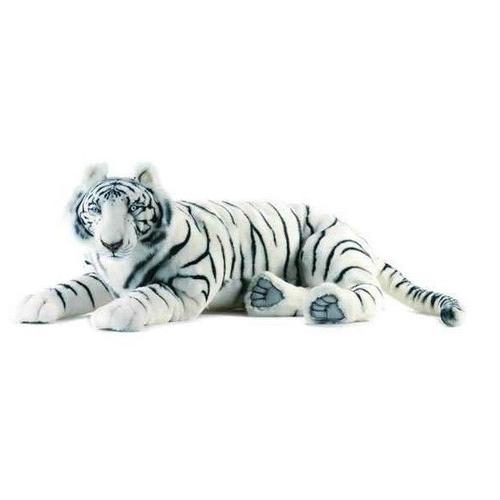 Peluche Tigre Blanc Couché 100 Cm Anima