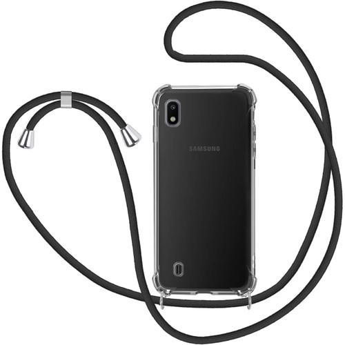 Collier Pour Samsung Galaxy A10 Coque, Étui Pour Téléphone Avec Cordon Transparente Tpu Bumper Lanyard Case Tour De Cou Chaîne Cordon Lanière Housse Etui Pour Samsung Galaxy A10 - Noir