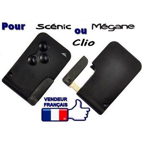 Coque Carte Smartcard Plip 3 Boutons Avec Clé Pour Renault Clio Mégane Scenic 2 Grand Scenic