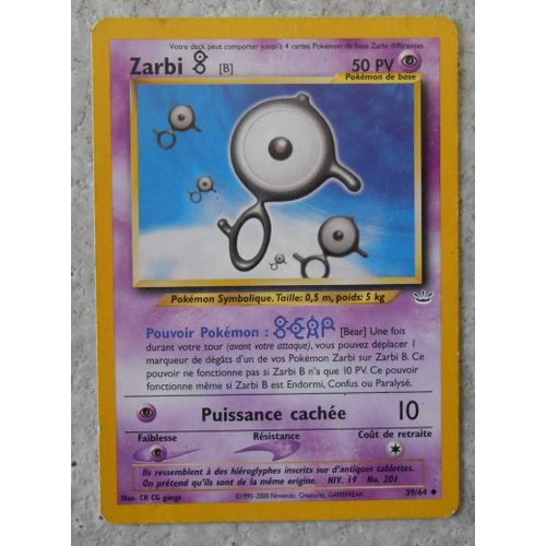 Zarbi B 39/64 Set Neo Revelation Fr