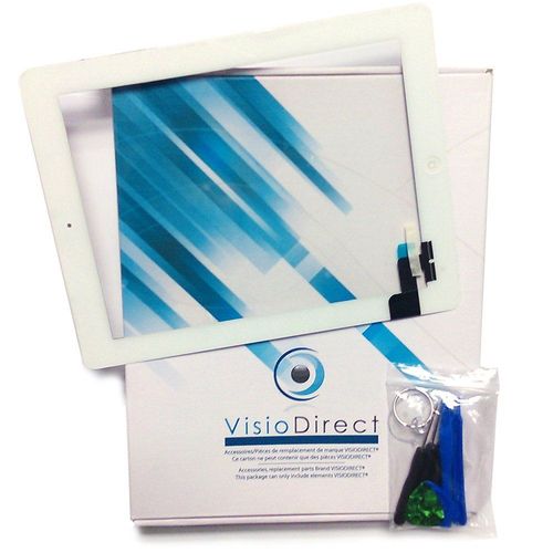 Visiodirect® Vitre Ecran Tactile Pour Ipad Air 2 Blanc + Outils