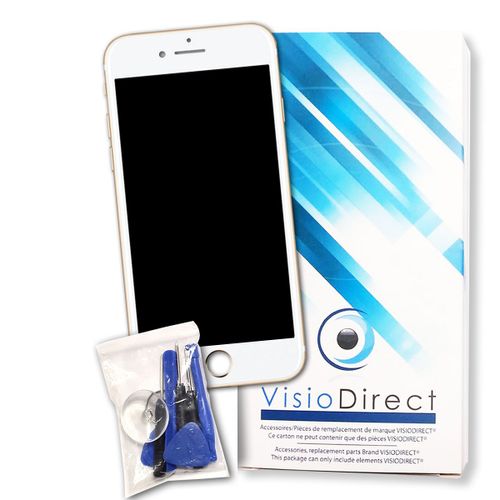 Visiodirect® Ecran Complet Pour Iphone 7 Blanc Vitre Tactile + Ecran Lcd Sur Chassis De Telephone Portable + Outils