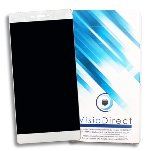 Visiodirect® Ecran Complet Pour Huawei P8 Blanc Vitre Tactile + Lcd + Châssis