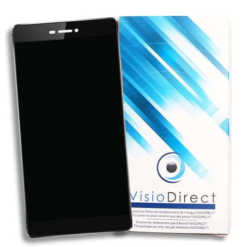 Visiodirect® Ecran Complet Pour Huawei P8 Noir Vitre Tactile + Lcd + Châssis