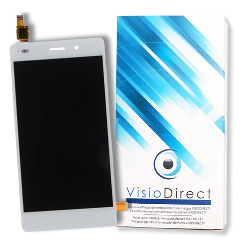 Visiodirect® Ecran Complet Pour Huawei P8 Lite Blanc Vitre Tactile + Ecran Lcd