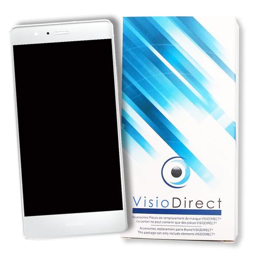 Visiodirect® Ecran Complet Pour Huawei P9 Blanc Gris Argent Vitre Tactile + Ecran Lcd