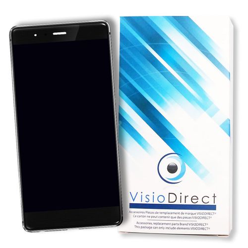 Visiodirect® Ecran Complet Pour Huawei P9 Noir Gris Titane Vitre Tactile + Ecran Lcd