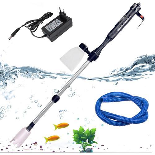 Aspirateur Aquarium Électrique, Nettoyeur Aquarium Gravier Et Eau, Nettoyeur De Gravier pour Gravier Pompe De Siphon Électrique pour Le Changement d'eau Et Le Nettoyage De Sable De Filtre