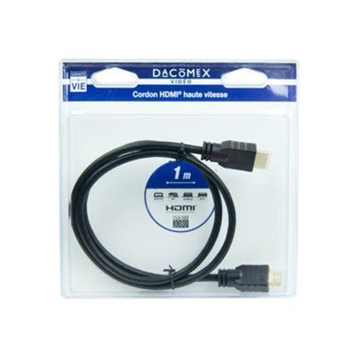 DACOMEX - Câble HDMI - HDMI mâle pour HDMI mâle - 1 m