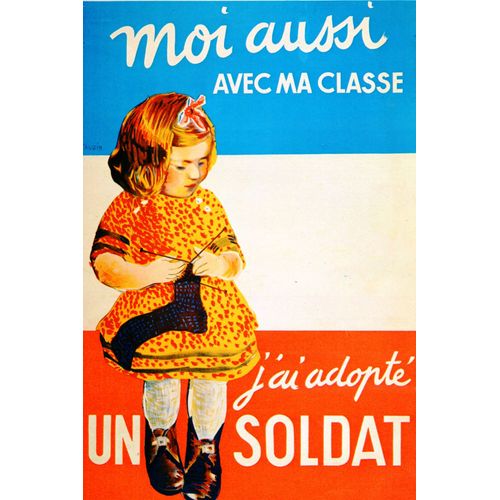 Ww2 - Photo Affiche Pour La Campagne Pour L'adoption D'un Soldat