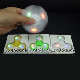 Hand spinner lumineux 3 led, couleur aléatoire
