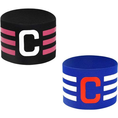 Football Captain Brassard, Soccer Brassard Professionnel, Rétractable Bande De Capitaine De Football, Élastique Captain Armband, Brassard Capitaine Football, 2pc