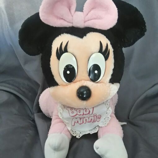 Doudou Minnie Bebe Couche Bavoir Baby Minnie Dentelle Euro Disney Vintage Rakuten