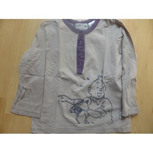 Pyjama Tintin Coton 4 Ans Marron