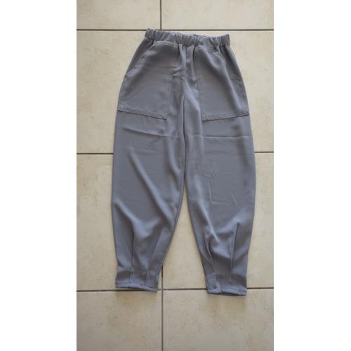 Pantalon Taille Élastique Original 36 Gris