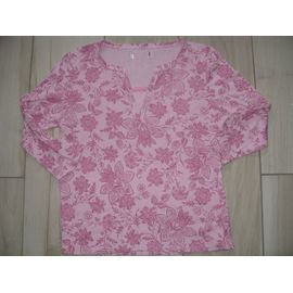 Top Armand Thiery Avec Fleurs Style Tunique Coton 42/44 Imprimé