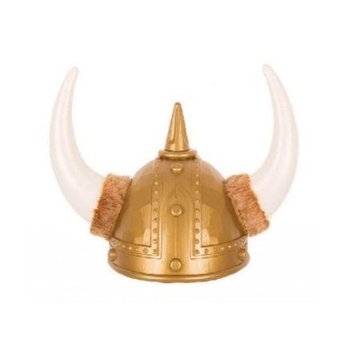 Casque Viking Avec Pointe, Cornes Et Fourrure - Taille Unique Adulte