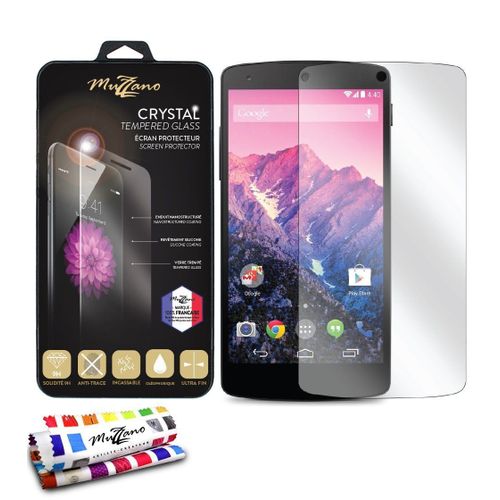 Film De Protection Google Nexus 5 En Verre Trempé + 1 Stylet Et Chiffon