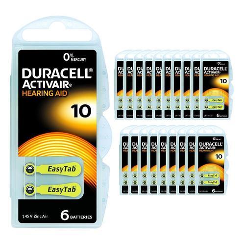 120 PILES AUDITIVES DURACELL TYPE 10