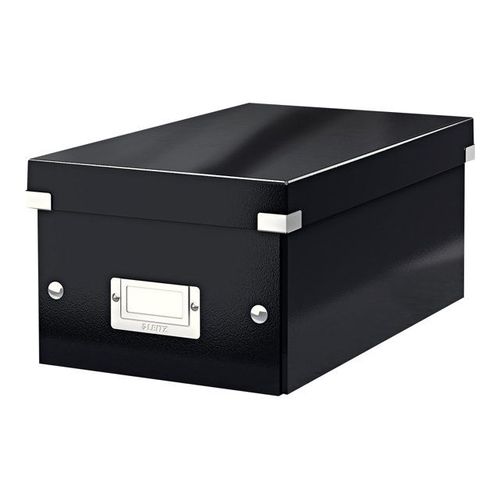 Leitz Click & Store - Boite de rangement de supports - capacité : 20 DVD, 40 DVD (boîtiers fins) - noir
