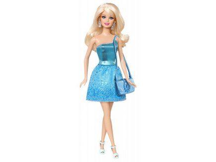 Barbie Poupee Glamour blonde Robe bleue Rakuten