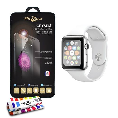 Vitre De Protection Apple Watch 38 Mm [Ultracrystal] [Transparente] De Muzzano + Stylet Et Chiffon Muzzano - La Protection Antichoc Ultime Et Durable
