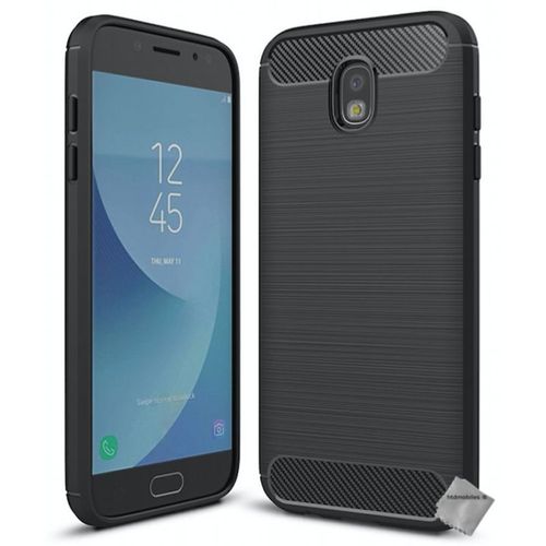 Housse Etui Coque Silicone Gel Carbone Pour Samsung Galaxy J5 (2017) + Film Ecran - Noir