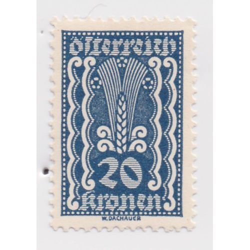 Timbre Autriche : Österreich 20 Krönen, Agriculture