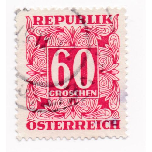Timbre Autriche : Republik Österreich, 60 Groschen ( 60g )
