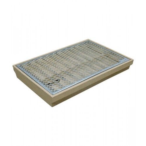 Gratte-pieds - avec couverture et bac - grille en métal 60 x 40 cm ACO