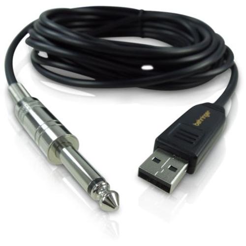 BEHRINGER - GUITAR 2 USB - Câble d'interface guitare jack 3.5 mono / USB - 5.00 m