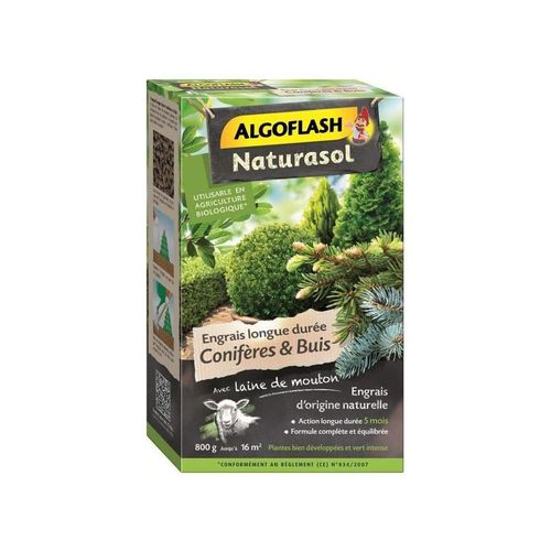 ALGOFLASH NATURASOL Engrais Coniferes et buis - 800 g