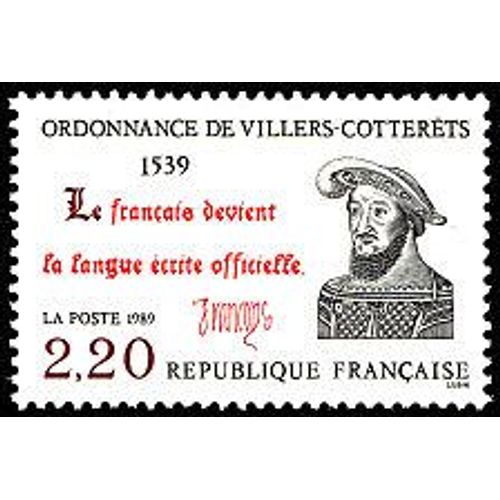 Ordonnance De Villers-Cotterets 1539