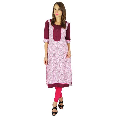 Phagun Kurti Coton Concepteur Bollywood Kurta Femmes Robe