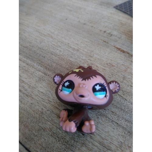 Figurine Littlest Petshop Singe Bebe Marron Aux Yeux Vert Avec Une Tache Jaune Guenon Singe Jouet Jeu Collectionneur Rare Hasbro Rakuten