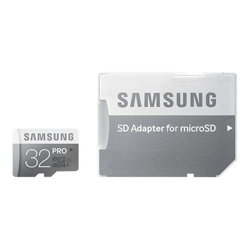 Samsung Pro MB-MG32D - Carte mémoire flash (adaptateur microSDHC - SD inclus(e)) - 32 Go - UHS Class 1 / Class10 - microSDHC UHS-I