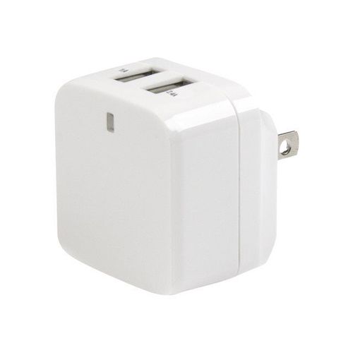 Startech.Com Chargeur Mural Usb À 2 Ports - Haute Puissance 17w / 3,4a - Chargeur De Voyage International - Blanc - Adaptateur Secteur - 17 Watt - 3.4 A - 2 Connecteurs De Sortie (Usb...