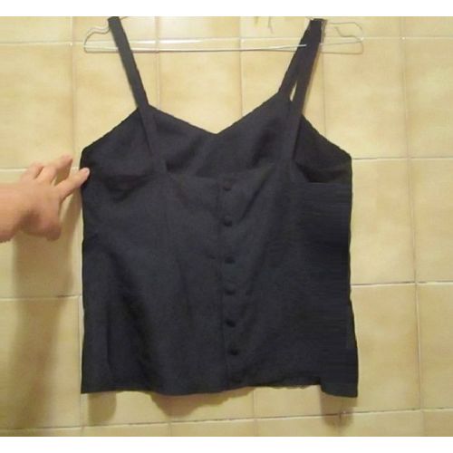 Caraco Ou Top Ou Débardeur Ou Haut Noir, Cacharel, Très Élégant, Avec Boutons, Taille 38 Ou 40 (Lire Annonce)