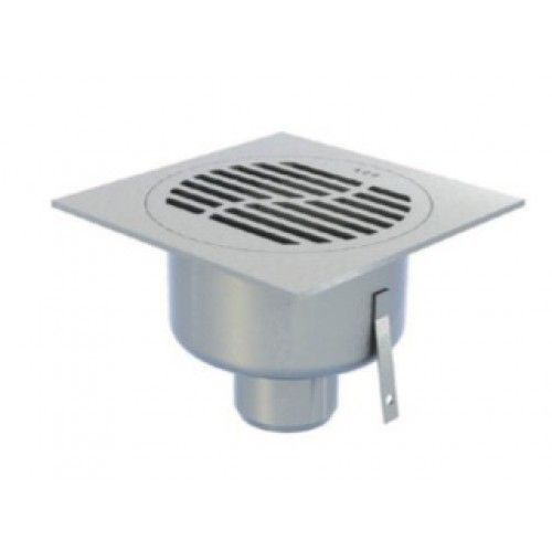 Siphon Inox - acier inoxydable brossé - Showerdrain Design 150x150 / verticale - GD50mm ACO