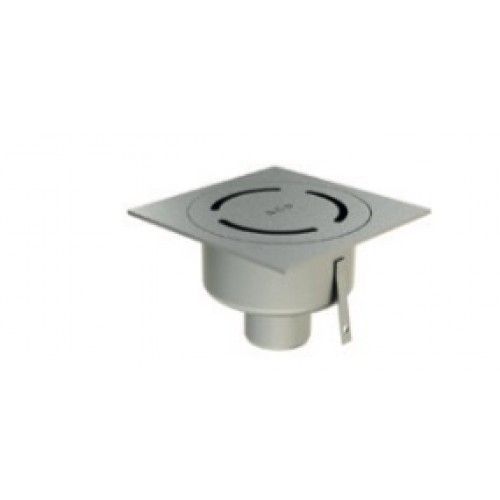 Siphon inox complet - couverture sablée - Showerdrain Eko / sortie verticale/150x150mm ACO